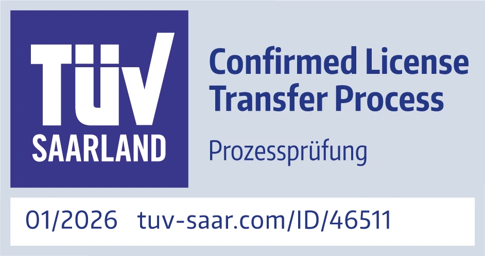TÜV Saarland certyfikuje „Bezpieczny transfer licencji” w s2-Software