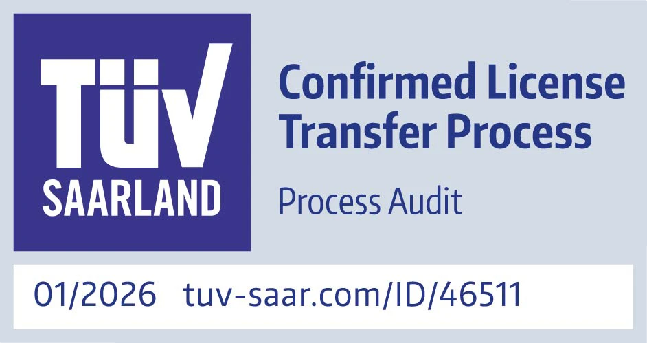 TÜV Saarland certyfikuje „Bezpieczny transfer licencji” w s2-Software
