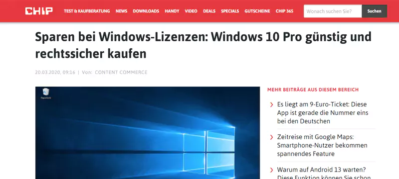 Sparen bei Windows-Lizenzen: Windows 10 Pro günstig und rechtsicher kaufen